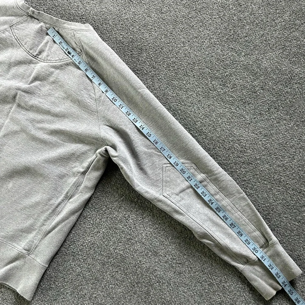 American Giant Sweatshirt Mens Large Gray Crewneck Fleece Pullover Made In USA
